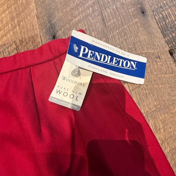 Pendleton Red Midi A-line Skirt with Pleats for Casual Work - Picture 7 of 7